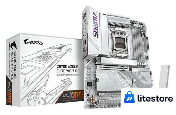 Материнская плата Gigabyte X870E Aorus Elite WiFi7 Ice (rev. 1.3) - Изображение №5 — Лайт Стор