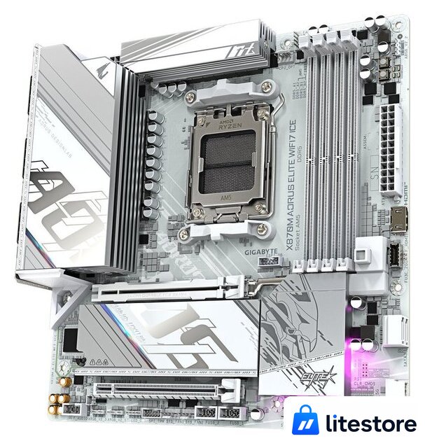 Материнская плата Gigabyte X870M Aorus Elite WiFi7 Ice - Изображение №3 — Лайт Стор