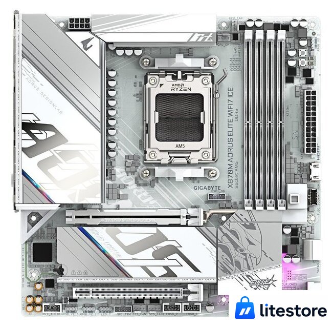 Материнская плата Gigabyte X870M Aorus Elite WiFi7 Ice - Изображение №1 — Лайт Стор