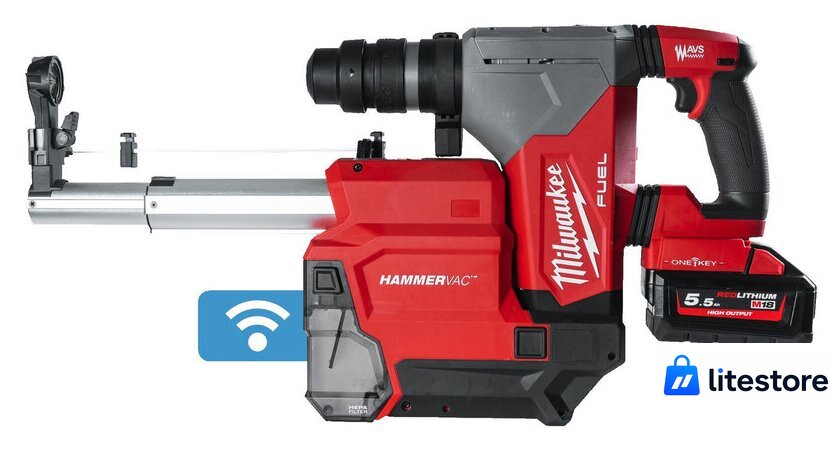 Перфоратор Milwaukee M18 ONE FHPX DEL-552C Fuel One-Key 4933478498 (с 2-мя АКБ, кейс) - Изображение №1 — Лайт Стор