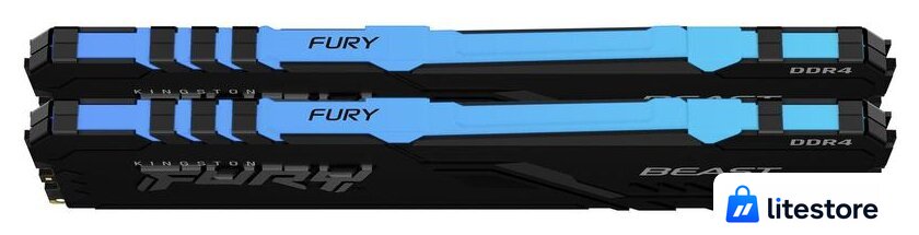 Оперативная память Kingston FURY Beast RGB 2x16ГБ DDR4 3200МГц KF432C16BB12AK2/32 - Изображение №2 — Лайт Стор