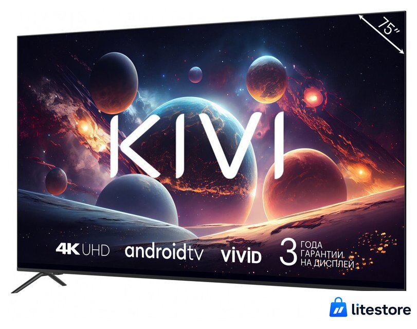 Телевизор KIVI M75UD70B - Изображение №2 — Лайт Стор