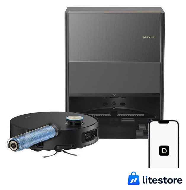 Робот-пылесос Dreame Robot Vacuum Aqua10 Ultra Roller Complete Black RLH71DE-1 (евровилка, черный) - Изображение №1 — Лайт Стор