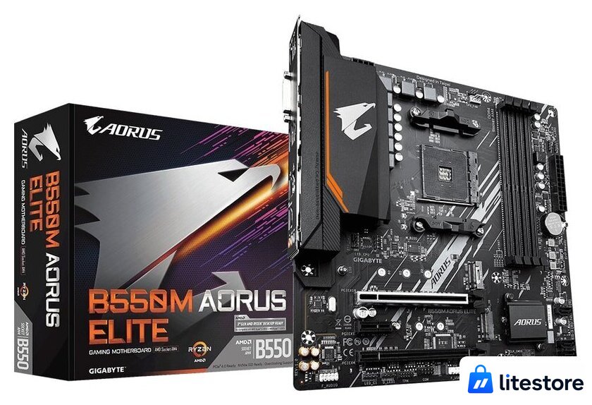 Материнская плата Gigabyte B550M Aorus Elite (rev. 1.0) - Изображение №5 — Лайт Стор