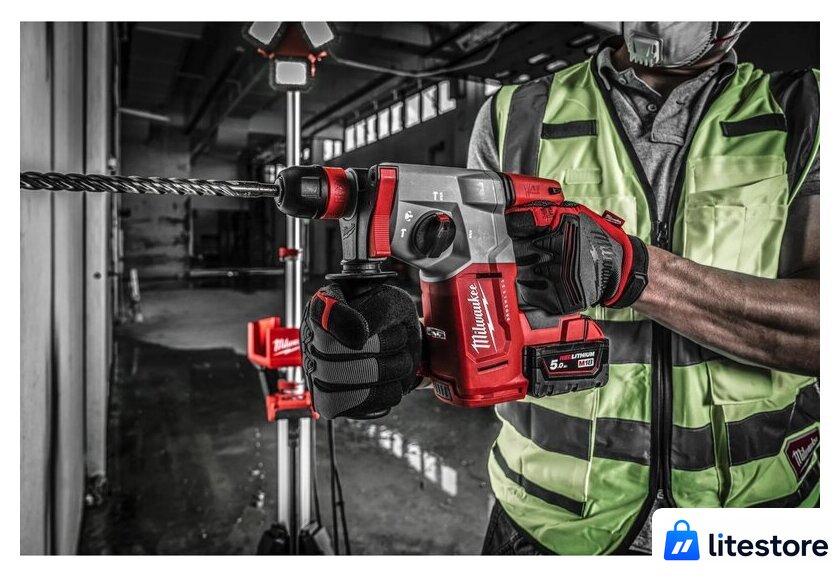 Перфоратор Milwaukee M18 BLHXMC-502X 4933499459 (с 2-мя АКБ, кейс) - Изображение №12 — Лайт Стор