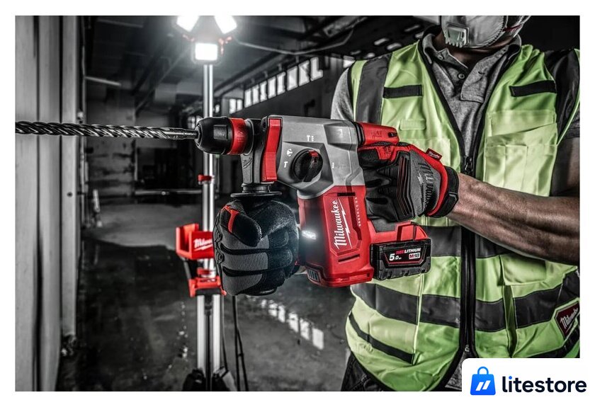 Перфоратор Milwaukee M18 BLHXMC-502X 4933499459 (с 2-мя АКБ, кейс) - Изображение №18 — Лайт Стор