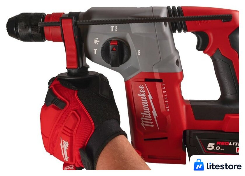 Перфоратор Milwaukee M18 BLHXMC-502X 4933499459 (с 2-мя АКБ, кейс) - Изображение №9 — Лайт Стор