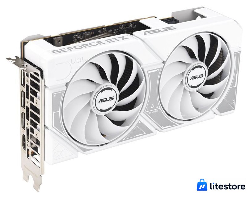 Видеокарта ASUS Dual GeForce RTX 5060 8GB GDDR7 White OC Edition DUAL-RTX5060-O8G-WHITE - Изображение №1 — Лайт Стор