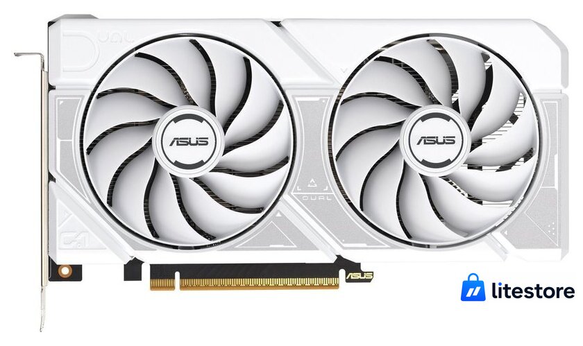 Видеокарта ASUS Dual GeForce RTX 5060 8GB GDDR7 White OC Edition DUAL-RTX5060-O8G-WHITE - Изображение №2 — Лайт Стор