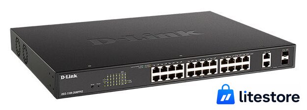 Настраиваемый коммутатор D-Link DGS-1100-26MPPV2/A3A - Изображение №1 — Лайт Стор