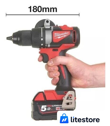 Дрель-шуруповерт Milwaukee M18 BLDD2-502X 4933464515 (с 2-мя АКБ, кейс) - Изображение №11 — Лайт Стор