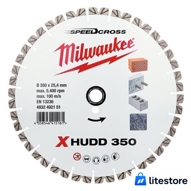 Отрезной диск алмазный  Milwaukee Speedcross X-HUDD 350мм 4932492151 - Изображение №1 — Лайт Стор