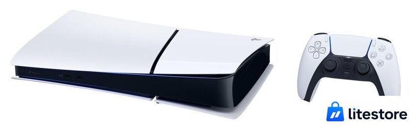 Игровая приставка Sony PlayStation 5 Slim Digital Edition CFI-21XX (2 ревизия, без дисковода, 2 геймпада) - Изображение №2 — Лайт Стор