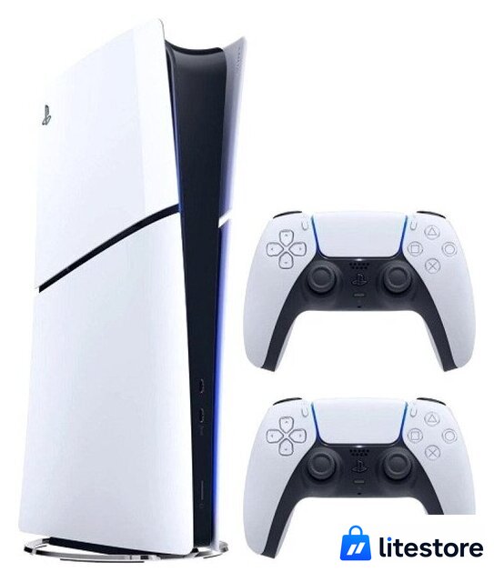 Игровая приставка Sony PlayStation 5 Slim Digital Edition CFI-21XX (2 ревизия, без дисковода, 2 геймпада) - Изображение №1 — Лайт Стор