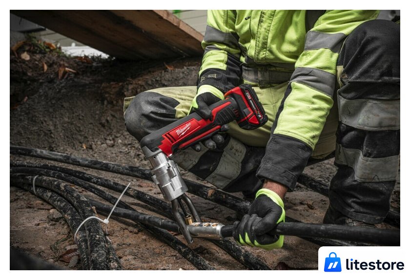 Инструмент для болтовых соединителей и наконечников Milwaukee M18 M18BSBT-202X 4933493289 (с 2-мя АКБ, кейс) - Изображение №7 — Лайт Стор
