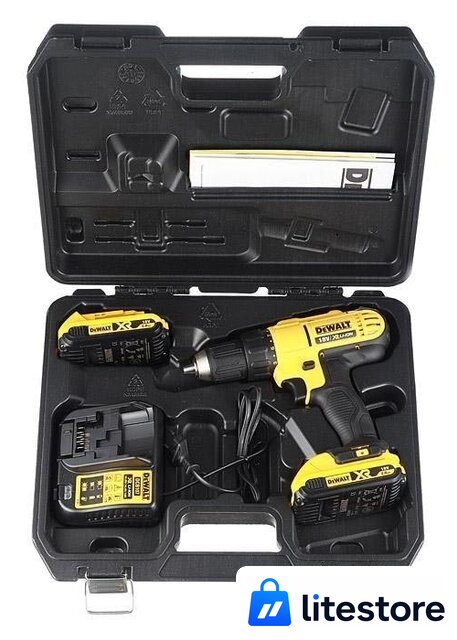 Дрель-шуруповерт DeWalt DCD771D2 (с 2-мя АКБ 2 Ah) - Изображение №6 — Лайт Стор