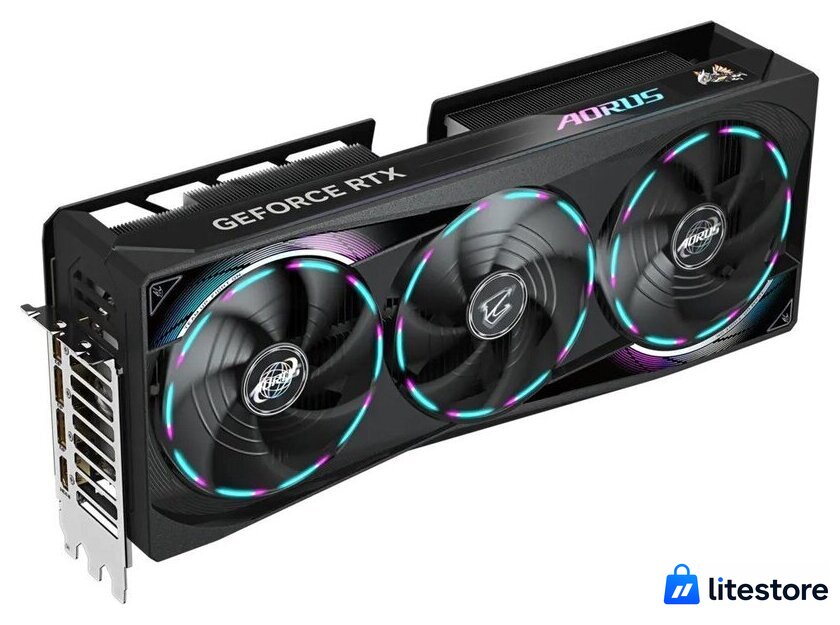 Видеокарта Gigabyte Aorus GeForce RTX 5070 Ti Master 16G GV-N507TAORUS M-16GD - Изображение №1 — Лайт Стор