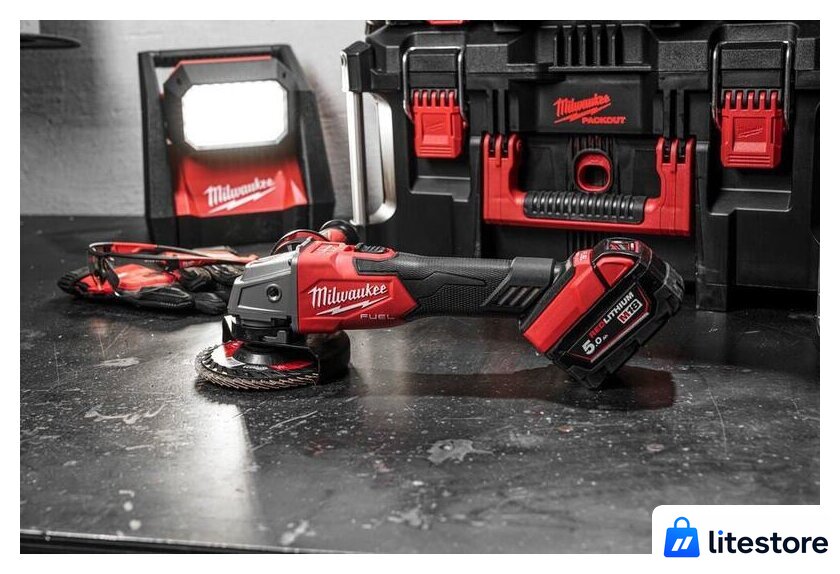 Угловая шлифмашина Milwaukee M18 FSAG125XB-502X Fuel 4933478430 (с 2-мя АКБ) - Изображение №4 — Лайт Стор