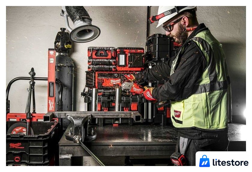 Угловая шлифмашина Milwaukee M18 FSAG125XB-502X Fuel 4933478430 (с 2-мя АКБ) - Изображение №8 — Лайт Стор