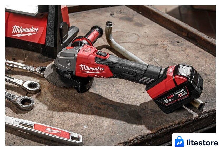 Угловая шлифмашина Milwaukee M18 FSAG125XB-502X Fuel 4933478430 (с 2-мя АКБ) - Изображение №3 — Лайт Стор
