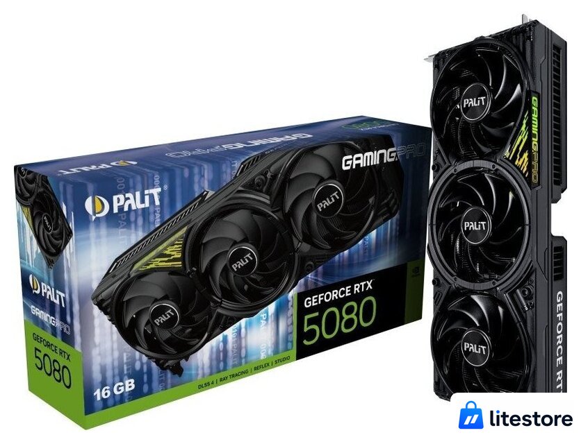 Видеокарта Palit GeForce RTX 5080 GamingPro OC V1 NE75080S19T2-GB2031Y - Изображение №11 — Лайт Стор