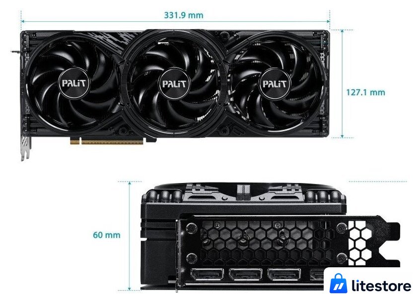 Видеокарта Palit GeForce RTX 5080 GamingPro OC V1 NE75080S19T2-GB2031Y - Изображение №10 — Лайт Стор