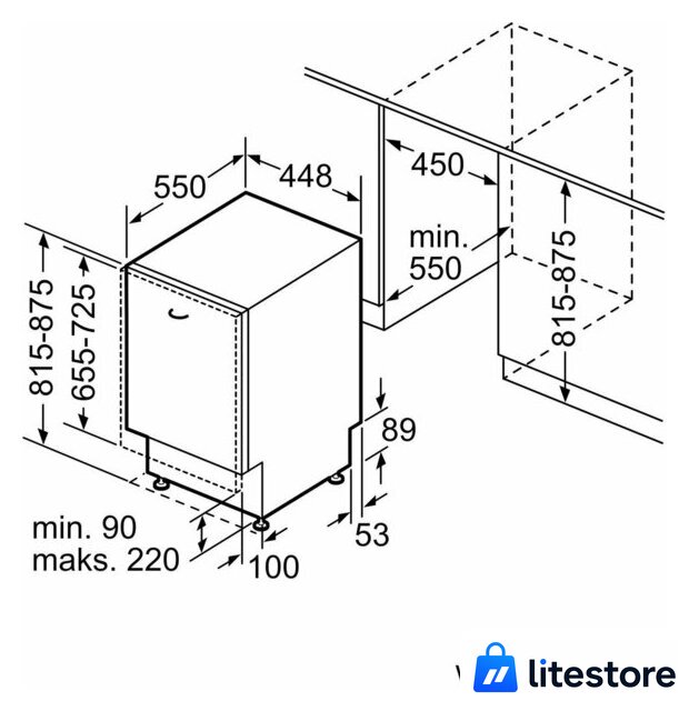 Встраиваемая посудомоечная машина Bosch Serie 4 SPV4HMX10E - Изображение №9 — Лайт Стор