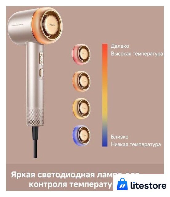 Фен Dreame Hairdryer Gusto AHG40A (розовый) - Изображение №10 — Лайт Стор
