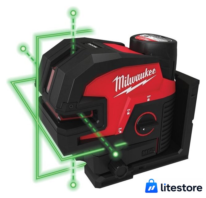 Лазерный нивелир Milwaukee M12 CLL4P-301C 4933479203 (с 1-им АКБ, кейс) - Изображение №5 — Лайт Стор