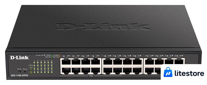 Настраиваемый коммутатор D-Link DGS-1100-24PV2/A3A - Изображение №1 — Лайт Стор