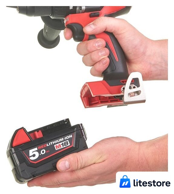 Ударная дрель-шуруповерт Milwaukee M18 BLPD2-502X 4933464517 (с 2-мя АКБ 5 Ач, кейс) - Изображение №11 — Лайт Стор