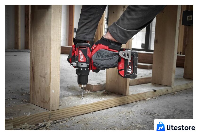 Ударная дрель-шуруповерт Milwaukee M18 BLPD2-502X 4933464517 (с 2-мя АКБ 5 Ач, кейс) - Изображение №16 — Лайт Стор