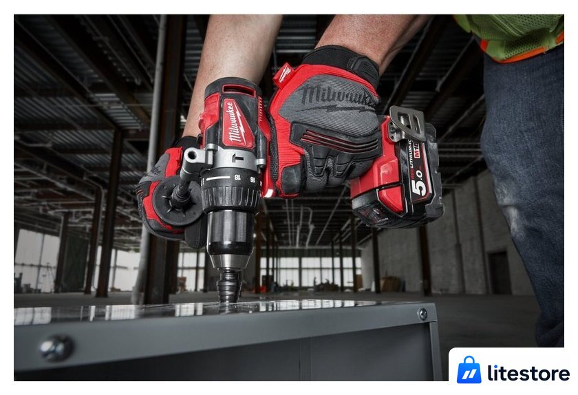 Ударная дрель-шуруповерт Milwaukee M18 BLPD2-502X 4933464517 (с 2-мя АКБ 5 Ач, кейс) - Изображение №15 — Лайт Стор
