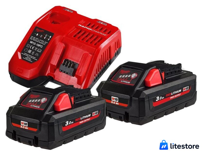 Аккумулятор с зарядным устройством Milwaukee M18 HNRG-302 (18В/3.0 Ah + 12-18В) - Изображение №1 — Лайт Стор