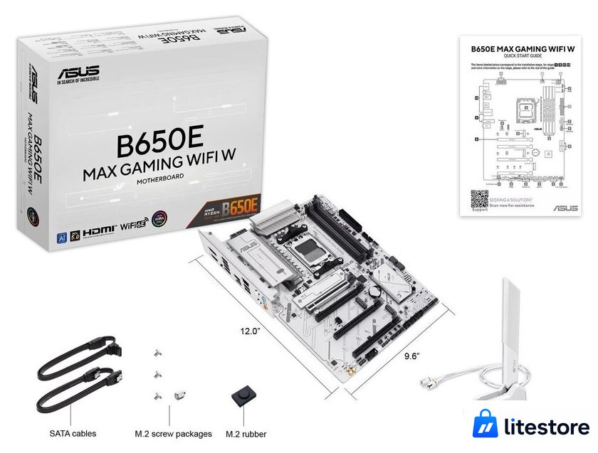 Материнская плата ASUS B650E Max Gaming WiFi W - Изображение №8 — Лайт Стор