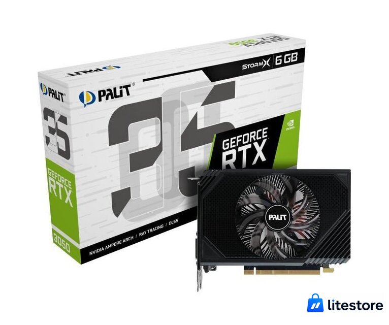 Видеокарта Palit GeForce RTX 3050 StormX 6GB NE63050018JE-1072F - Изображение №4 — Лайт Стор