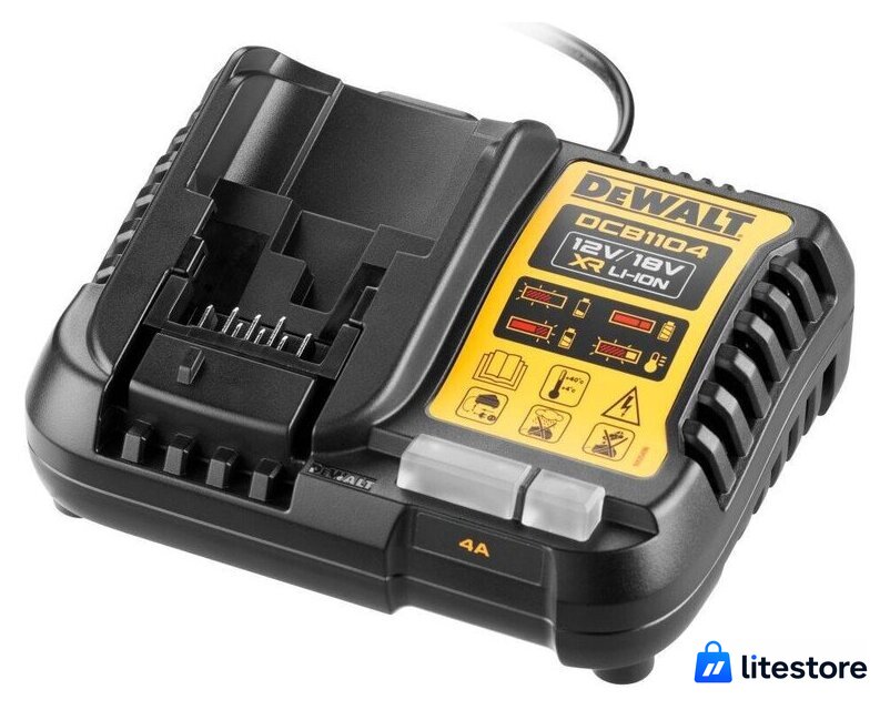 Аккумулятор с зарядным устройством DeWalt DCB1104M2 (18В/2x4 Ач) - Изображение №2 — Лайт Стор