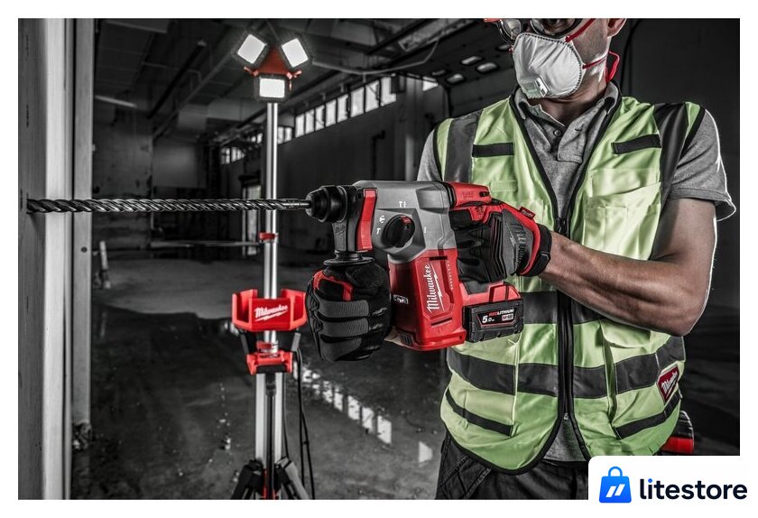 Перфоратор Milwaukee M18 BLH-502X 4933478894 (с 2-мя АКБ, кейс) - Изображение №3 — Лайт Стор