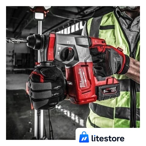 Перфоратор Milwaukee M18 BLH-502X 4933478894 (с 2-мя АКБ, кейс) - Изображение №4 — Лайт Стор