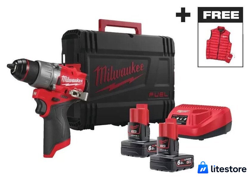 Ударная дрель-шуруповерт Milwaukee M12 FPD2MC-602X 4933499463 (с 2-мя АКБ, кейс) - Изображение №1 — Лайт Стор