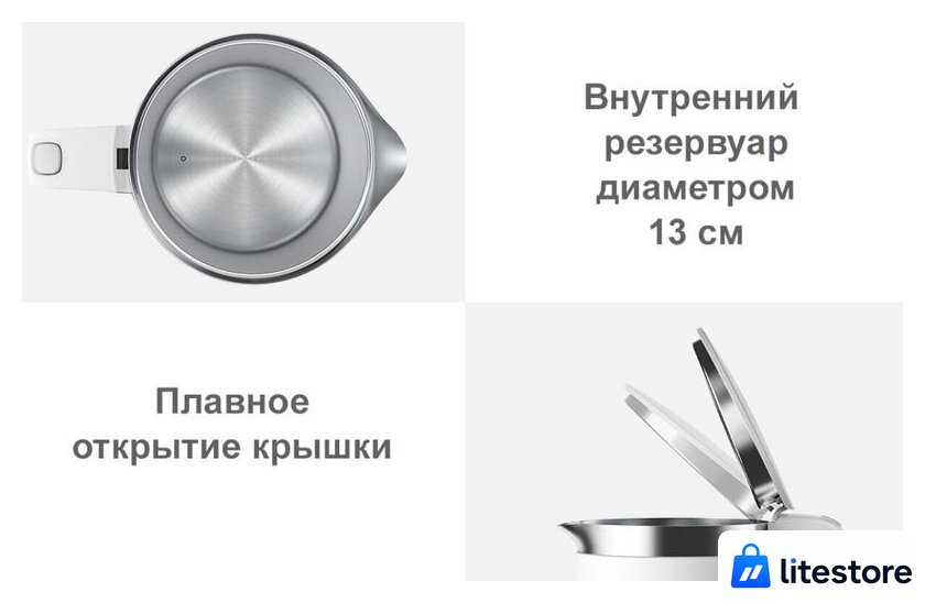 Электрический чайник Xiaomi Mi Smart Kettle Pro MJHWSH02YM (европейская вилка) - Изображение №6 — Лайт Стор
