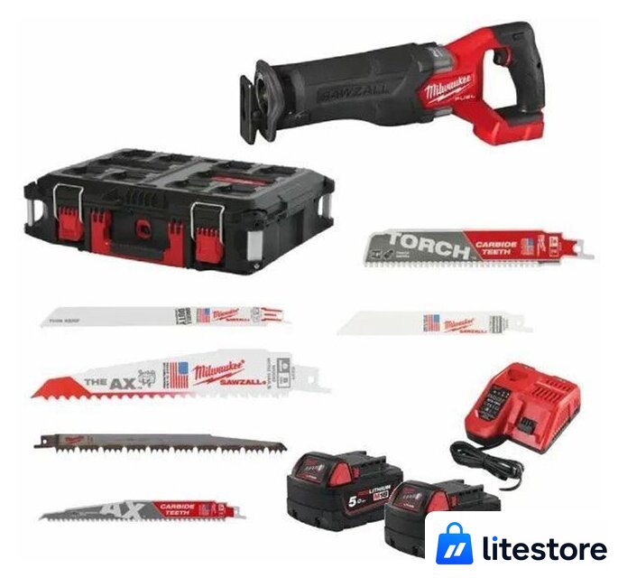 Сабельная пила Milwaukee M18 FSZ100P 4933498242 (с 2-мя АКБ, кейс) - Изображение №1 — Лайт Стор