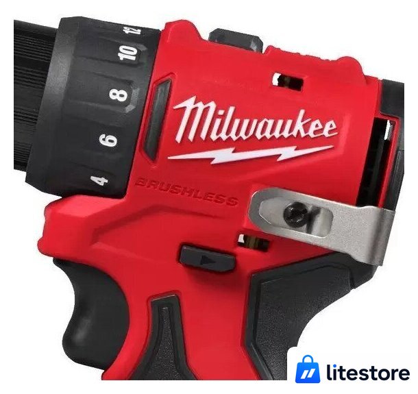 Дрель-шуруповерт Milwaukee M12 BLDDRC-202C 4933499686 (с 2-мя АКБ, кейс) - Изображение №4 — Лайт Стор