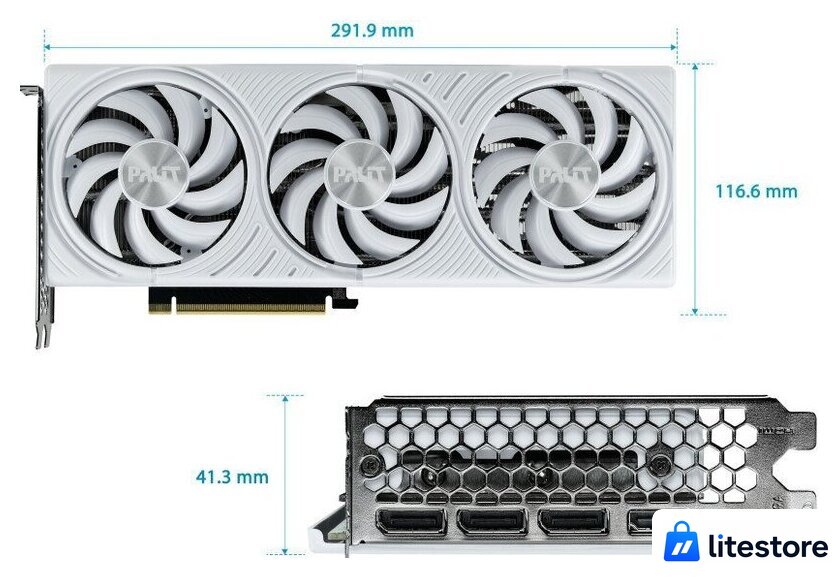 Видеокарта Palit GeForce RTX 5070 White OC NE75070U19K9-GB2050W - Изображение №9 — Лайт Стор