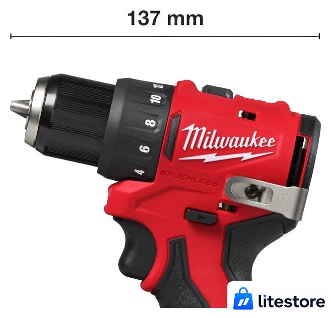 Дрель-шуруповерт Milwaukee M12 BLDDRC-0 4933499683 (без АКБ) - Изображение №2 — Лайт Стор