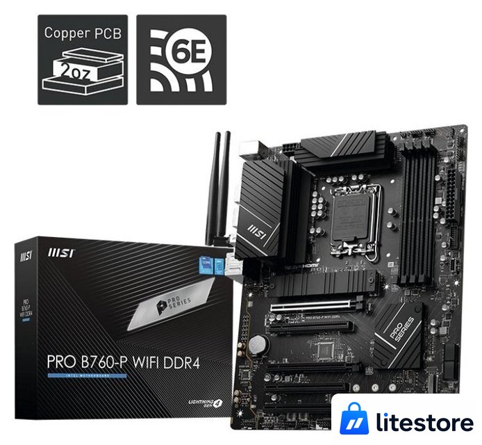 Материнская плата MSI Pro B760-P WiFi DDR4 - Изображение №6 — Лайт Стор