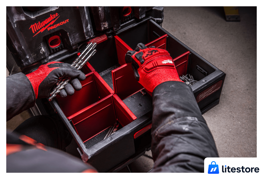 Ящик для инструментов Milwaukee Packout 2 Drawer Tool Box 4932472129 - Изображение №10 — Лайт Стор