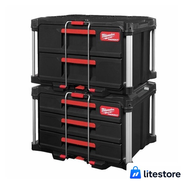 Ящик для инструментов Milwaukee Packout 2 Drawer Tool Box 4932472129 - Изображение №5 — Лайт Стор