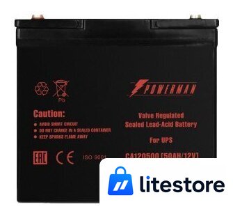 Аккумулятор для ИБП Powerman CA12500/UPS (12В/50 А·ч) - Изображение №2 — Лайт Стор