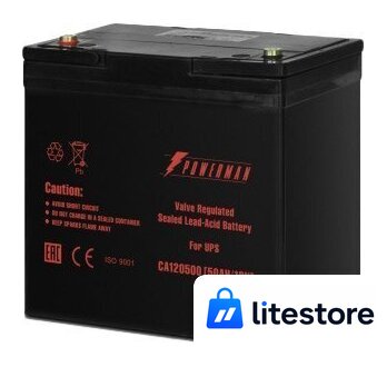 Аккумулятор для ИБП Powerman CA12500/UPS (12В/50 А·ч) - Изображение №1 — Лайт Стор